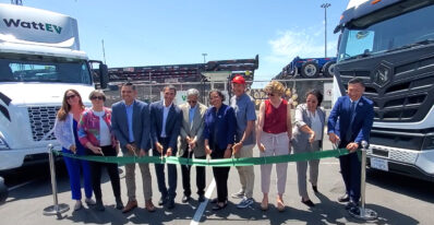 WattEV Ribbon Cutting Electric Truck Charging Station